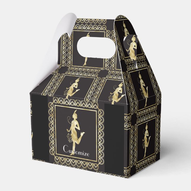 Caixinha De Lembrancinhas Garota Flapper de 1920 Thunder_Cove (Frente)