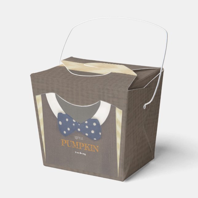 Caixinha De Lembrancinhas Garoto chá de fraldas outono macacão azul (Frente)