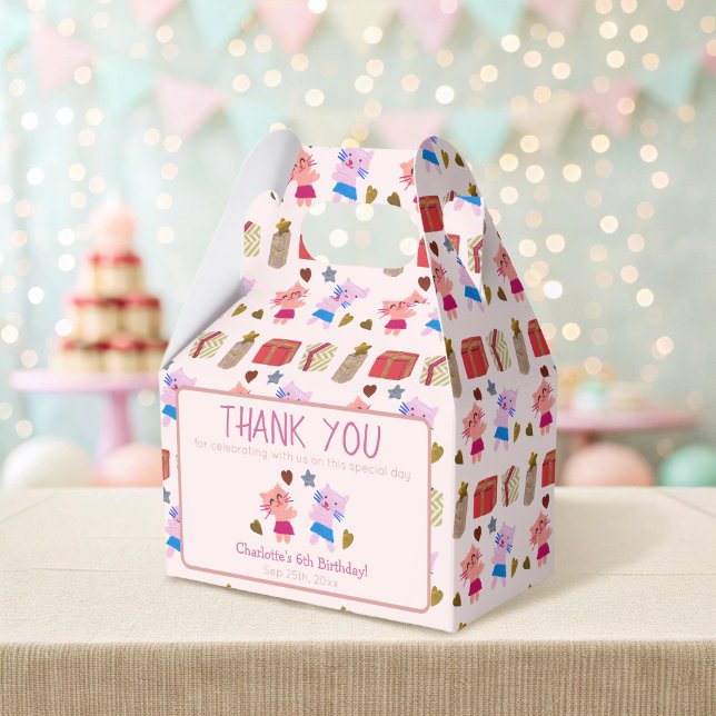 Caixinha De Lembrancinhas Gatos adoráveis com presentes crianças Festa de an (Criador carregado)