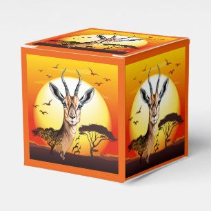 Caixinha De Lembrancinhas Gazelle African Antelope Wild Animal