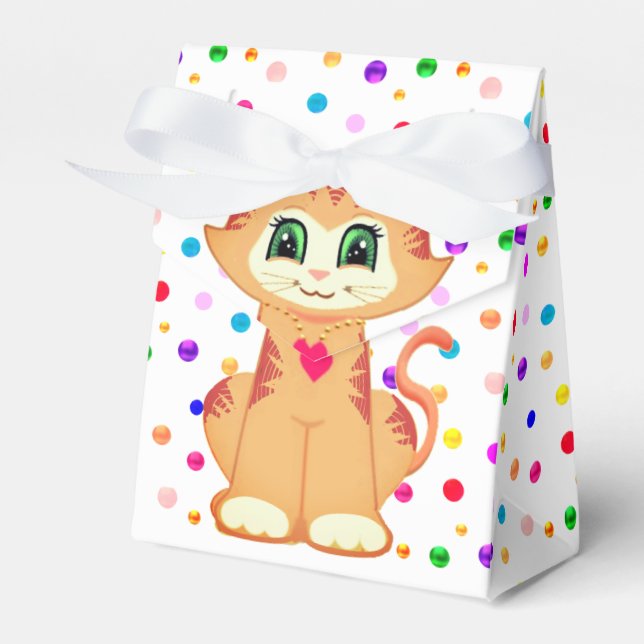 Caixinha De Lembrancinhas Gengibre Gengibre Gengatinho Gato e Confetti Obrig (Frente)