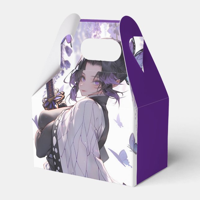 Caixinha De Lembrancinhas Gift box birthday shinobu (Frente)