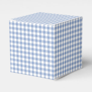 Caixinha De Lembrancinhas Gingham Clássico Azul Verificado