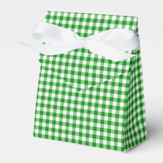 Caixinha De Lembrancinhas Gingham-Green Favor Box, Tent