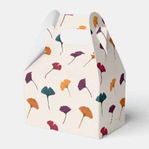 Caixinha De Lembrancinhas Ginkgo Leaf Pattern Watercolor Call Cores de outon