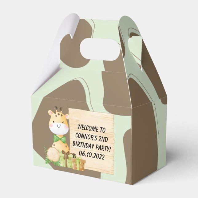 Caixinha De Lembrancinhas Girafa Bonita Para Bebês (Frente)