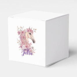 Caixinha De Lembrancinhas Girls Pretty Ponies Pastel Floral Horse