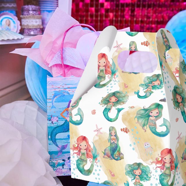 Caixinha De Lembrancinhas Girly Mermaid Pattern (Criador carregado)