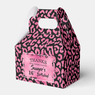Caixinha De Lembrancinhas Girly Pink Leopard Gable