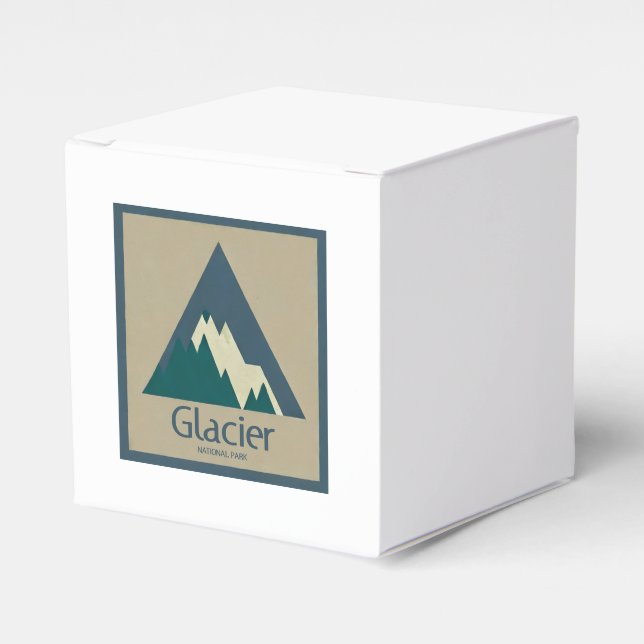 Caixinha De Lembrancinhas Glacier National Park Rustic (Frente)