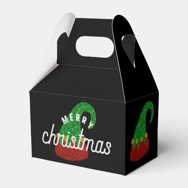 Caixinha De Lembrancinhas Glitter Elf Hat (Frente)