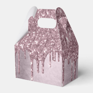 Caixinha De Lembrancinhas Glitter Girly Dusty Mauve Shimmer Rosa