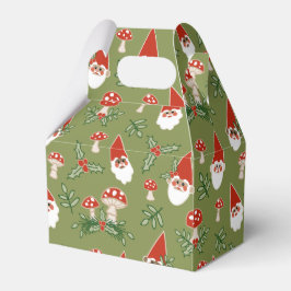 Caixinha De Lembrancinhas Gnomos e Cogumelos no Feriado da Floresta Verde