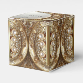 Caixinha De Lembrancinhas Golden Ornate Favor Box