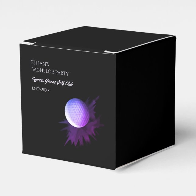 Caixinha De Lembrancinhas Golf Bachelor Party - Na moda Clássico de Golfe (Frente)