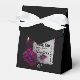 Caixinha De Lembrancinhas Gótico aumentou, o aniversário Candle, do