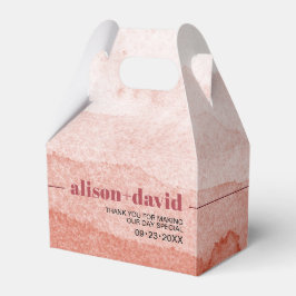 Caixinha De Lembrancinhas Gradiente de aquarela Japandi Obrigado casamento