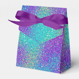 Caixinha De Lembrancinhas Gradiente de Brilhante com Turquesa Roxo