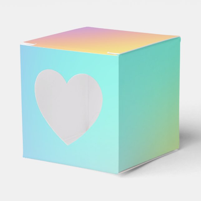 Caixinha De Lembrancinhas Gradiente de Pastel Forma Livre (Frente)