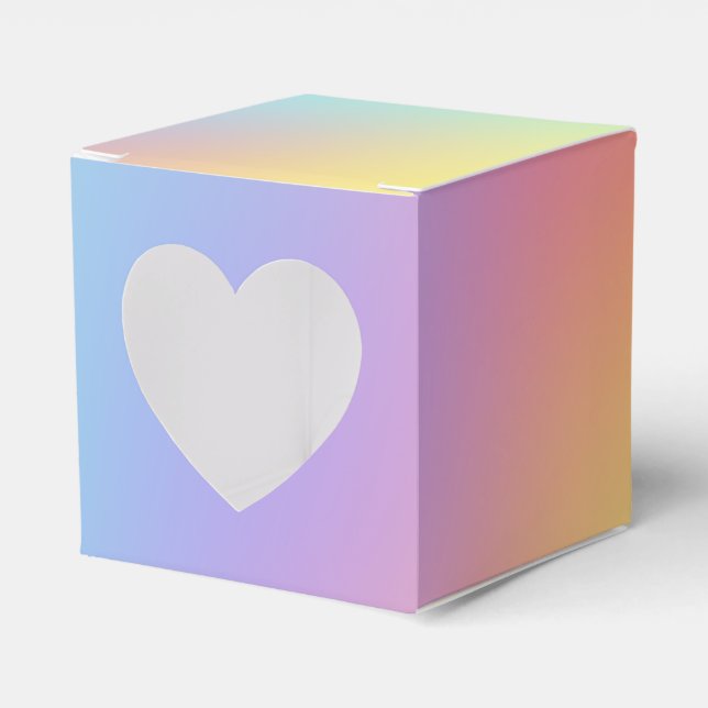 Caixinha De Lembrancinhas Gradiente de Pastel Forma Livre (Frente)