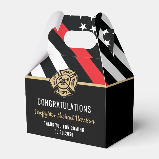 Caixinha De Lembrancinhas Graduação de Bandeiras da Academia de Bombeiros (Frente)