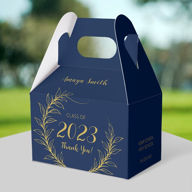 Caixinha De Lembrancinhas Graduação Elegante Obrigado Gable/Favor Box (Criador carregado)