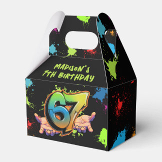 Caixinha De Lembrancinhas Graffiti Six Seven Birthday Favor Box