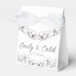 Caixinha De Lembrancinhas Gráfico Floral de Recepções de casamento