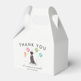 Caixinha De Lembrancinhas Grande Dane Pawpy Dog Aniversário Obrigado