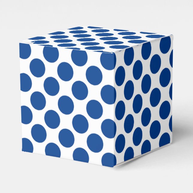 Caixinha De Lembrancinhas Grandes pontos retrorreflectores - azul de cobalto (Frente)