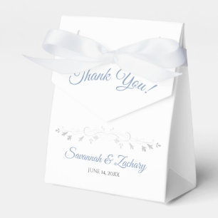 Caixinha De Lembrancinhas Gray & Blue Simple Elegant Wedding Thank You
