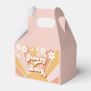 Caixinha De Lembrancinhas Groovy Baby Retro Sunshine Daisy Boho obrigado voc