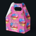 Caixinha De Lembrancinhas Groovy Disco Ball Gold Pink Glitter Birthday Party<br><div class="desc">Do you love the 80s dancing disco ball? The 70s disco ball? Look at our Groovy Disco Ball Gold Pink Glitter Birthday Party Favor Boxes! Celebrate in style with our vibrant birthday disco ball hot pink favor boxes featuring a colorful gold mirror disco ball and dazzling typography with a digital...</div>