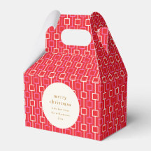 Groovy Vermelho Rosa Retro Fofo Natal Nome Persona