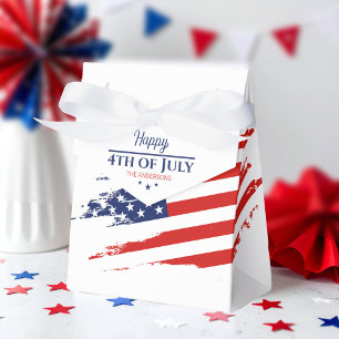 Caixinha De Lembrancinhas Grunge American Flag Happy 4 de julho de ID1104