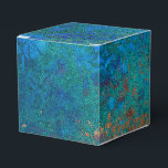 Caixinha De Lembrancinhas Grunge Copper Patina e Turquoise<br><div class="desc">Caixa de favorecimento de cor damasco de cobre e de chá de vintagem descartados com sotaques de marinho.</div>