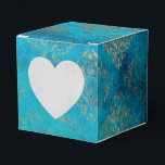 Caixinha De Lembrancinhas Grunge Copper Patina e Turquoise<br><div class="desc">Caixa de favorecimento de cor damasco de cobre e de chá de vintagem.</div>