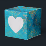 Caixinha De Lembrancinhas Grunge Copper Patina e Turquoise<br><div class="desc">Caixa de favorecimento de cor damasco de cobre e de chá de vintagem.</div>