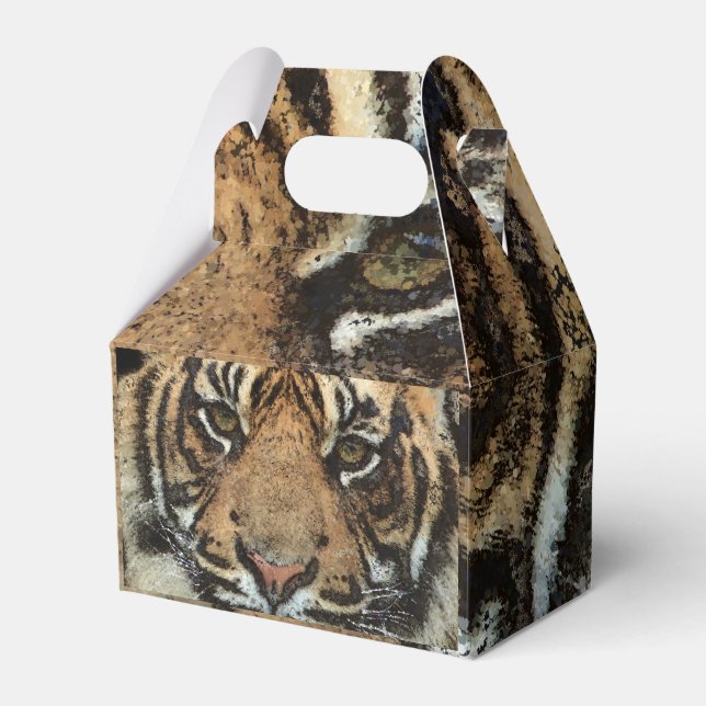 Caixinha De Lembrancinhas Grunge Tiger (Frente)