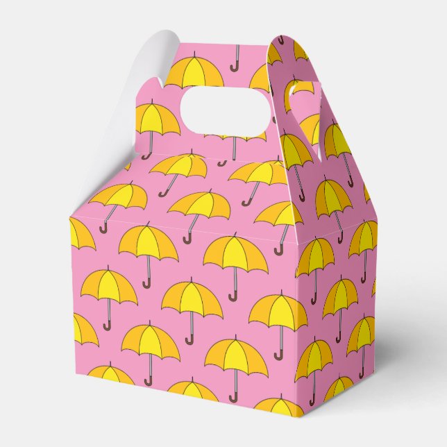 Caixinha De Lembrancinhas Guarda-chuva Amarelo (Frente)