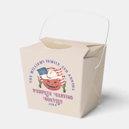 Caixinha De Lembrancinhas Halloween de Abóbora Patriótica Moderna