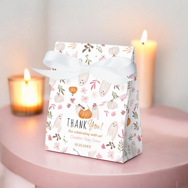 Caixinha De Lembrancinhas Halloween Fantasma obrigado chá de fraldas bonito  (Halloween Ghosts Cute baby shower thank you Favor Boxes)