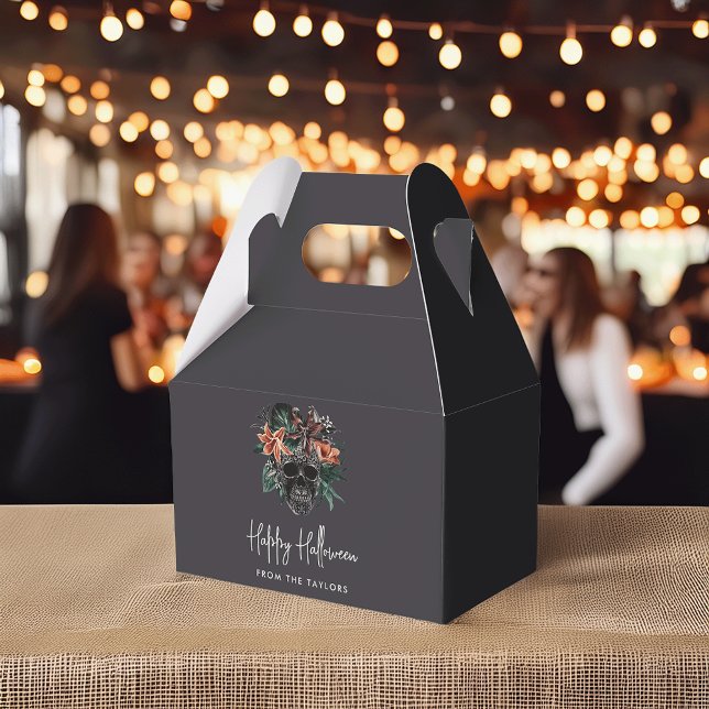 Caixinha De Lembrancinhas Halloween Tropical Floral (Criador carregado)