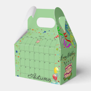 Caixinha De Lembrancinhas Happy Birthday Gable Favor Box Março de 2022 Gree