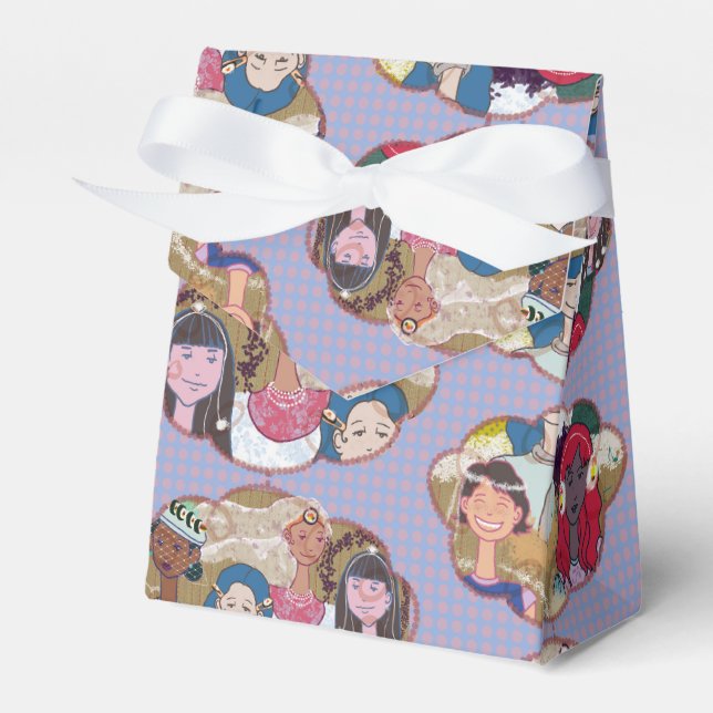 Caixinha De Lembrancinhas Happy Illustrated Gift Favor Box (Frente)