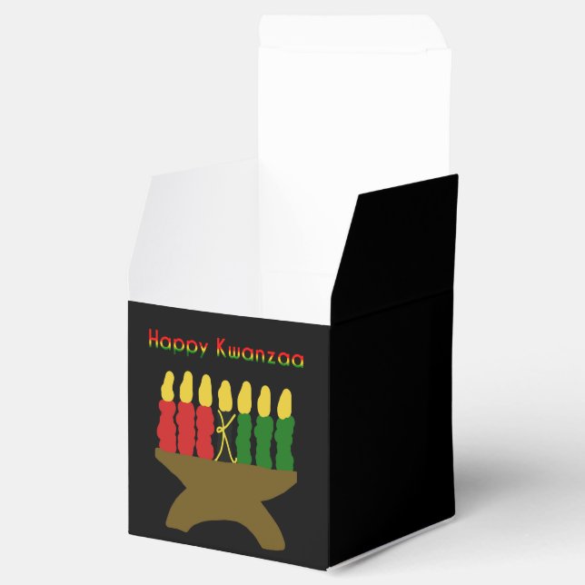 Caixinha De Lembrancinhas Happy Kwanzaa Kinara (Aberto)