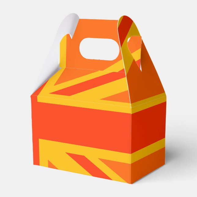 Caixinha De Lembrancinhas Happy Orange Union Jack British Flag Swag (Frente)