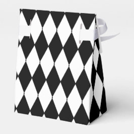 Caixinha De Lembrancinhas Harlequin White Black Celebra Estilos Múltiplos