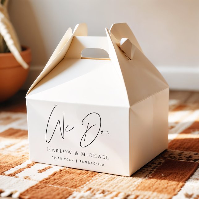 Caixinha De Lembrancinhas HARLOW Moderno Minimalista Fazemos Casamento (Criador carregado)