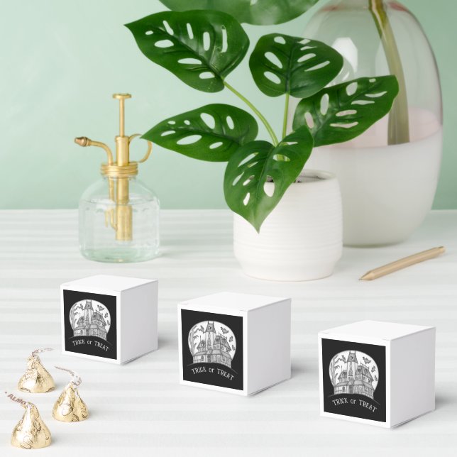 Caixinha De Lembrancinhas Haunted House and Bats Halloween  (Múltiplo)